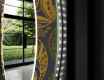 Okrągłe Lustro Do Przedpokoju Podświetlane Dekoracyjne LED - Ancient Pattern #11