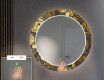 Okrągłe podświetlane lustro dekoracyjne LED do przedpokoju - Ancient Pattern #5