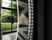 Podświetlane lustro okrągłe LED dekoracyjne do salonu - Dotted Triangles #11