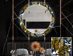 Okrągłe podświetlane lustro dekoracyjne LED do jadalni - Colorful Leaves #1