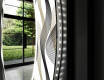 Podświetlane lustro okrągłe LED dekoracyjne do przedpokoju - Waves #11