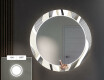 Podświetlane lustro okrągłe LED dekoracyjne do przedpokoju - Waves #4