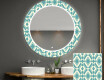 Okrągłe podświetlane lustro dekoracyjne LED do łazienki - Abstract Seamless #1