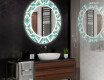 Okrągłe podświetlane lustro dekoracyjne LED do łazienki - Abstract Seamless #2