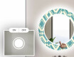 Okrągłe podświetlane lustro dekoracyjne LED do łazienki - Abstract Seamless #4