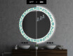 Okrągłe podświetlane lustro dekoracyjne LED do łazienki - Abstract Seamless #7