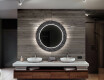 Okrągłe podświetlane lustro dekoracyjne LED do łazienki - Dotts #12