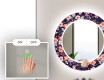 Okrągłe podświetlane lustro dekoracyjne LED do łazienki - Elegant Flowers #5