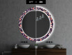 Okrągłe podświetlane lustro dekoracyjne LED do łazienki - Elegant Flowers #7