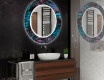 Okrągłe podświetlane lustro dekoracyjne LED do łazienki - Fluo Tropic #2