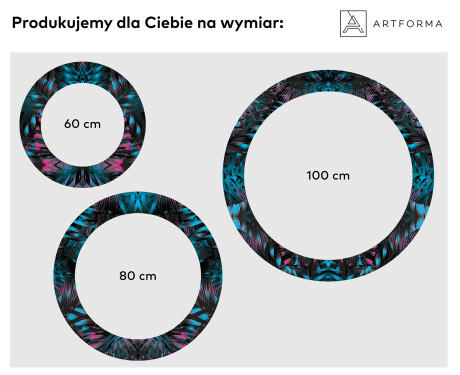 Okrągłe lustro do łazienki dekoracyjne z oświetleniem LED  - Fluo Tropic #2