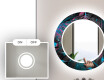 Okrągłe lustro do łazienki dekoracyjne z oświetleniem LED  - Fluo Tropic #4