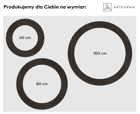 Okrągłe podświetlane lustro dekoracyjne LED do łazienki - Golden Lines #2
