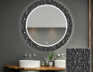 Okrągłe podświetlane lustro dekoracyjne LED do łazienki - Gothic #1