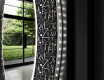 Okrągłe podświetlane lustro dekoracyjne LED do łazienki - Gothic #11