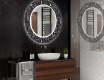 Okrągłe podświetlane lustro dekoracyjne LED do łazienki - Gothic #2