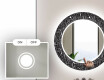 Okrągłe podświetlane lustro dekoracyjne LED do łazienki - Gothic #4