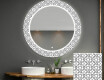 Okrągłe podświetlane lustro dekoracyjne LED do łazienki - Industrial #1