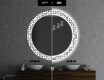 Okrągłe podświetlane lustro dekoracyjne LED do łazienki - Industrial #7