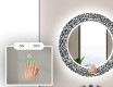 Okrągłe podświetlane lustro dekoracyjne LED do łazienki - Letters #5