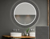 Okrągłe podświetlane lustro dekoracyjne LED do łazienki - Microcircuit #1