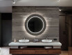 Okrągłe podświetlane lustro dekoracyjne LED do łazienki - Microcircuit #12