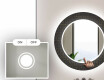 Okrągłe podświetlane lustro dekoracyjne LED do łazienki - Microcircuit #4