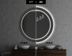 Okrągłe podświetlane lustro dekoracyjne LED do łazienki - Microcircuit #7
