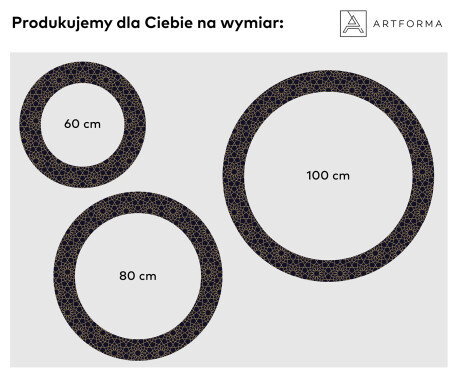 Okrągłe Lustro Łazienkowe Dekoracyjne Podświetlane LED Ornament #2