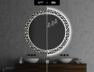 Okrągłe podświetlane lustro dekoracyjne LED do łazienki - Triangless #7