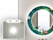 Okrągłe Lustro Łazienkowe Podświetlane Dekoracyjne LED - Tropical #4