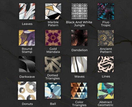 Okrągłe podświetlane lustro dekoracyjne LED do jadalni - Abstract Geometric #9