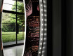 Podświetlane lustro okrągłe LED dekoracyjne do salonu - Dandelion #11