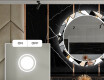Okrągłe podświetlane lustro dekoracyjne LED do jadalni - Marble Pattern #4