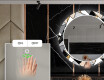 Okrągłe podświetlane lustro dekoracyjne LED do jadalni - Marble Pattern #5