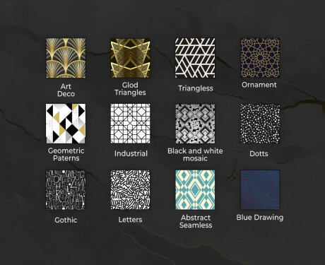 Okrągłe Lustro Dekoracyjne LED Na Ścianę Geometric Patterns #10