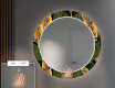 Okrągłe podświetlane lustro dekoracyjne LED do przedpokoju - Botanical Flowers #5