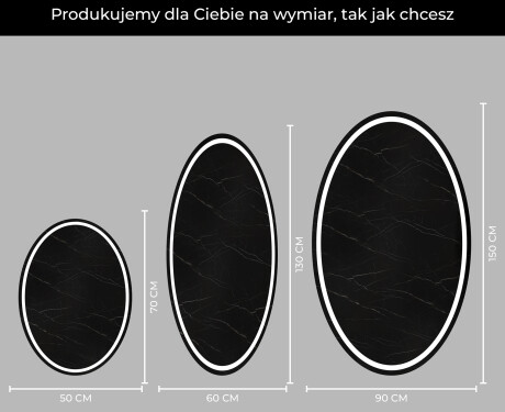 Lustro Łazienkowe Pionowe Podświetlane LED L228 #4