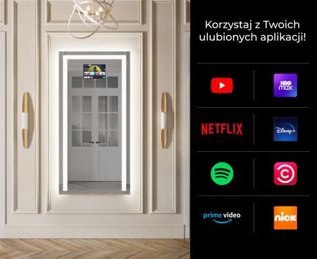 Duże pionowe lustro podświetlane do przedpokoju LED L11 #2