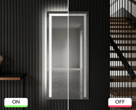 Duże pionowe lustro podświetlane do przedpokoju LED L11 #7