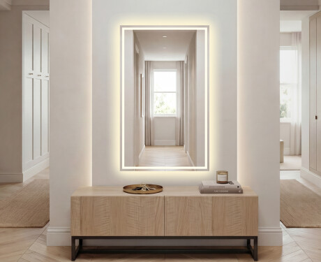Duże Lustro Pionowe Wiszące Do Przedpokoju LED L49