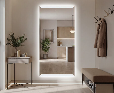 Lustro dekoracyjne podświetlane do przedpokoju LED L57