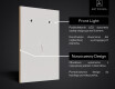 Duże pionowe lustro w ramie podświetlane LED do przedpokoju L01 #6