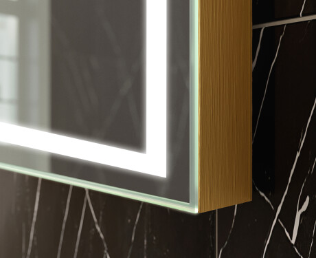 Duże pionowe lustro w ramie na ścianę podświetlane do przedpokoju LED L49 #10