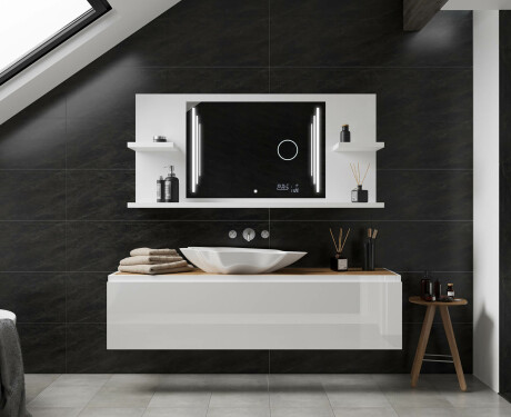 Lustro łazienkowe LED z Półkami L27 #2