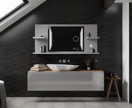 Lustro łazienkowe LED z Półkami L27 #3