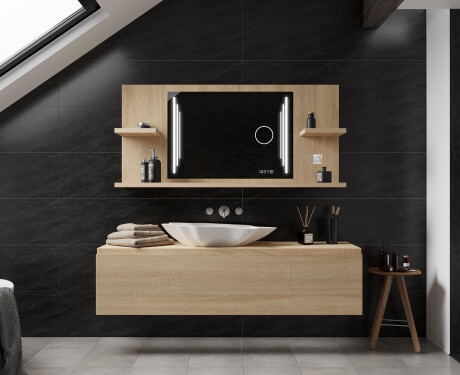 Lustro łazienkowe LED z Półkami L27 #4