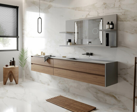 Lustro łazienkowe LED z Półkami L27 #8