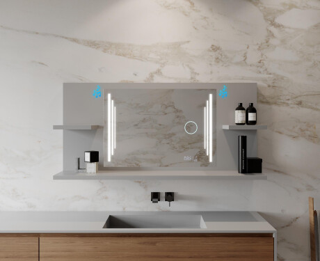 Lustro łazienkowe LED z Półkami L27 #9