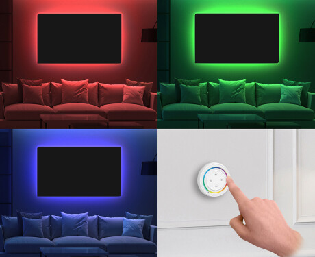 Zaokrąglone dekoracyjne kolorowe lustro na wymiar L173 #11